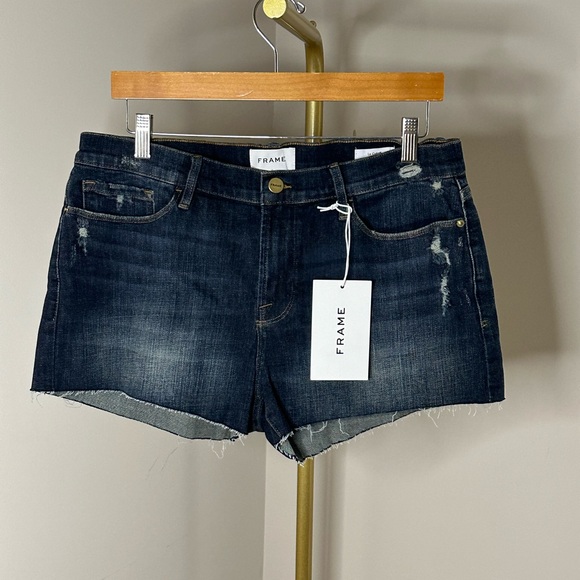 NWT FRAME Size 32 Le Cut Off Denim Shorts - Picture 4 of 8